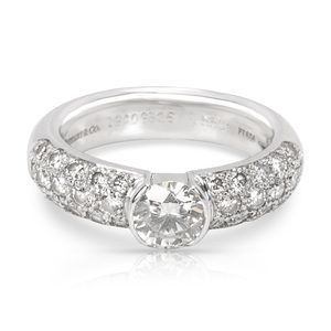 Platinum Tiffany & Co. 0.55 I VVS1 Semi-Bezel Set Engagement Ring (0.72ctw)